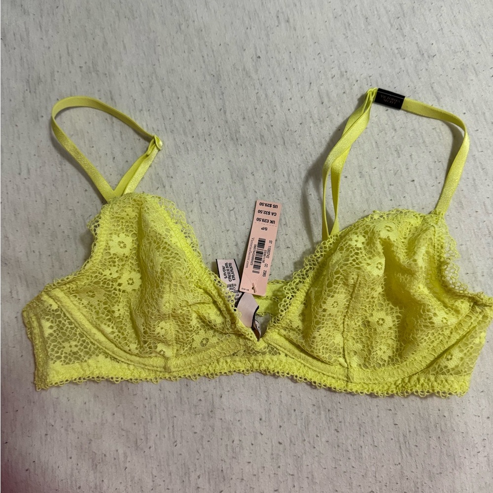 Victoria's Secret Lemon Lace Bralette